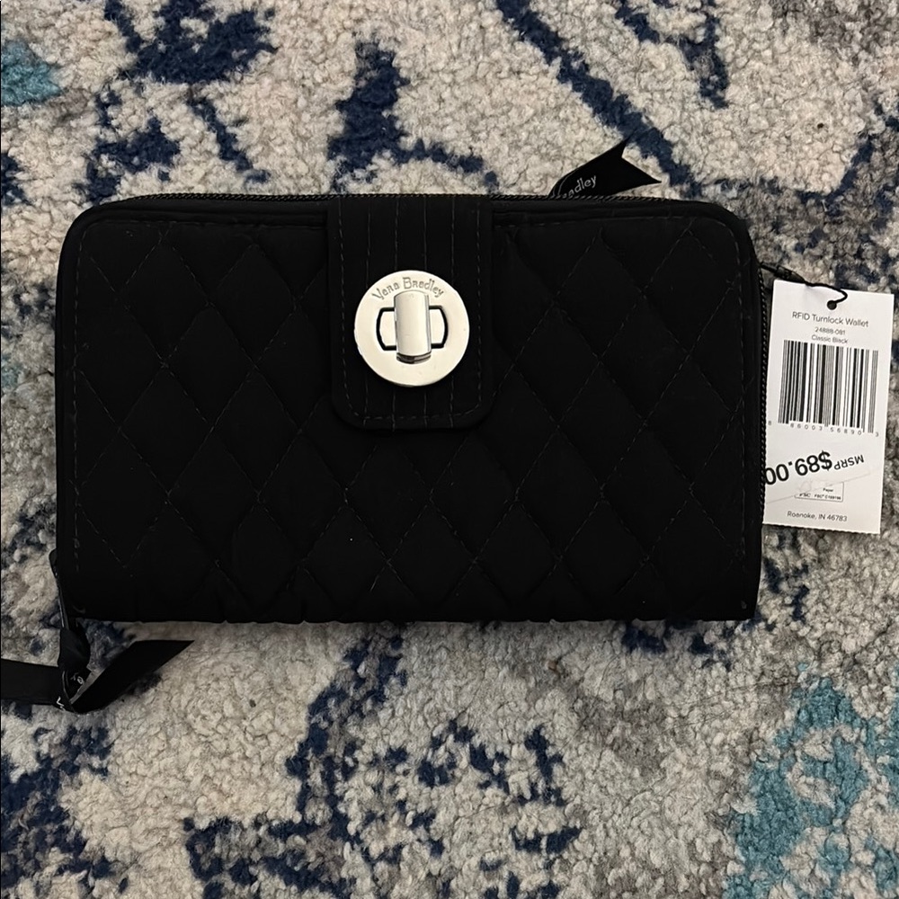 *Brand New* Vera Bradley Black Quilted Wallet